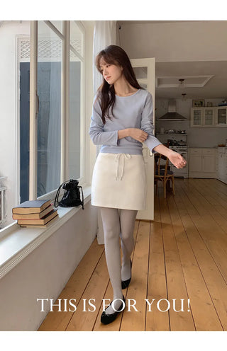 Rosen Banding String Mini Skirt