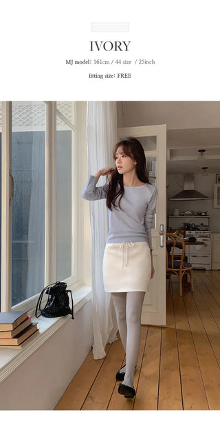 Rosen Banding String Mini Skirt