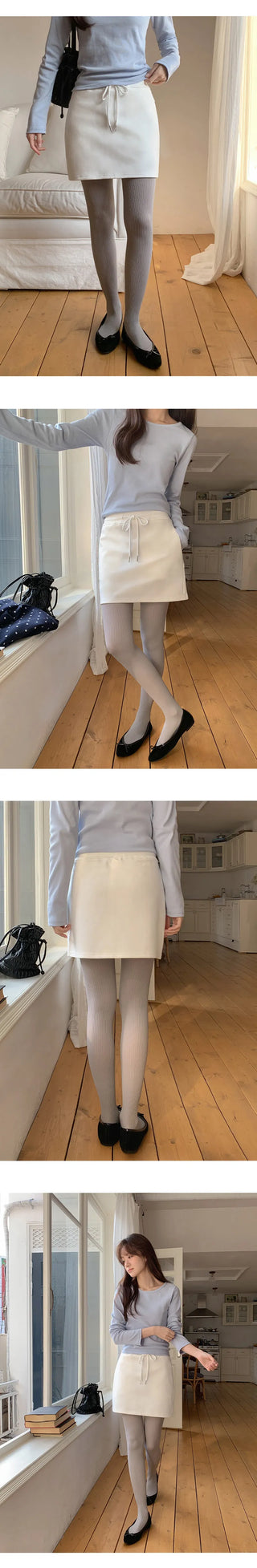 Rosen Banding String Mini Skirt