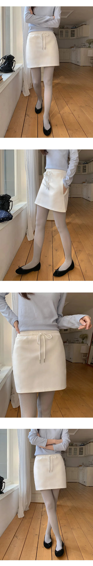 Rosen Banding String Mini Skirt