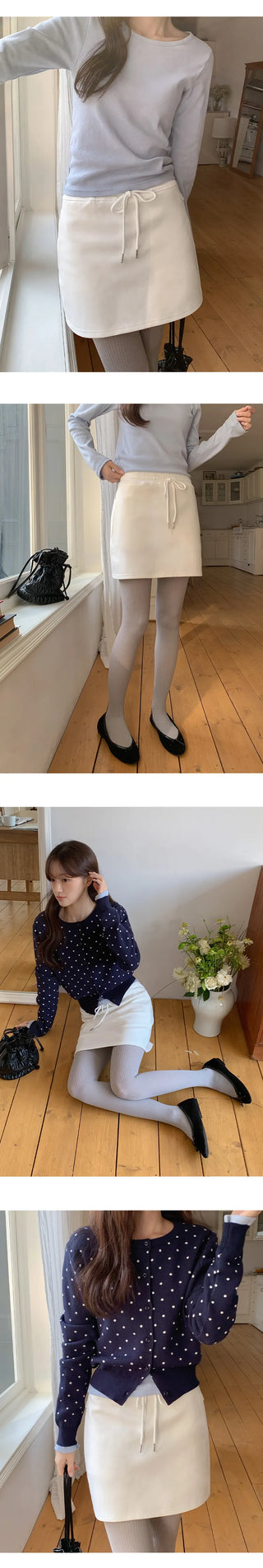 Rosen Banding String Mini Skirt