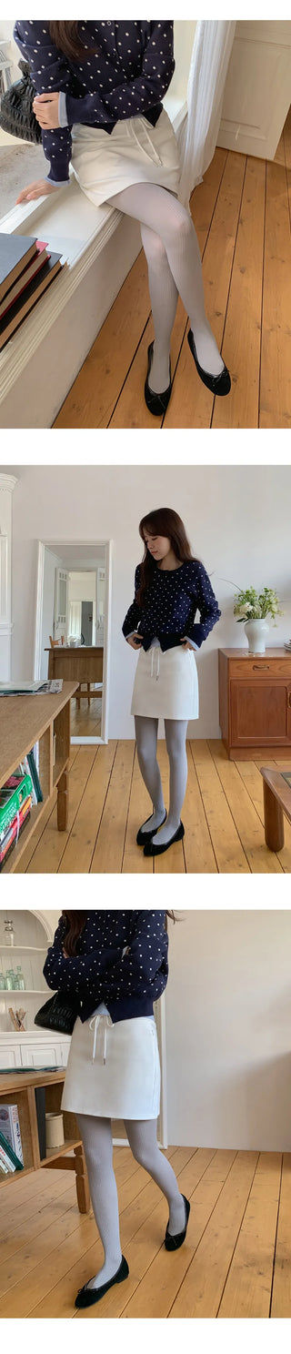 Rosen Banding String Mini Skirt