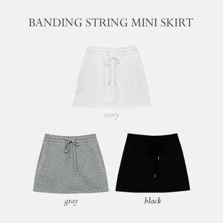 Rosen Banding String Mini Skirt