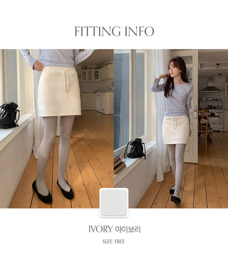 Rosen Banding String Mini Skirt