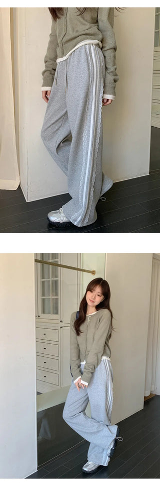 Haev Two Way Elastic Lace Track Pants