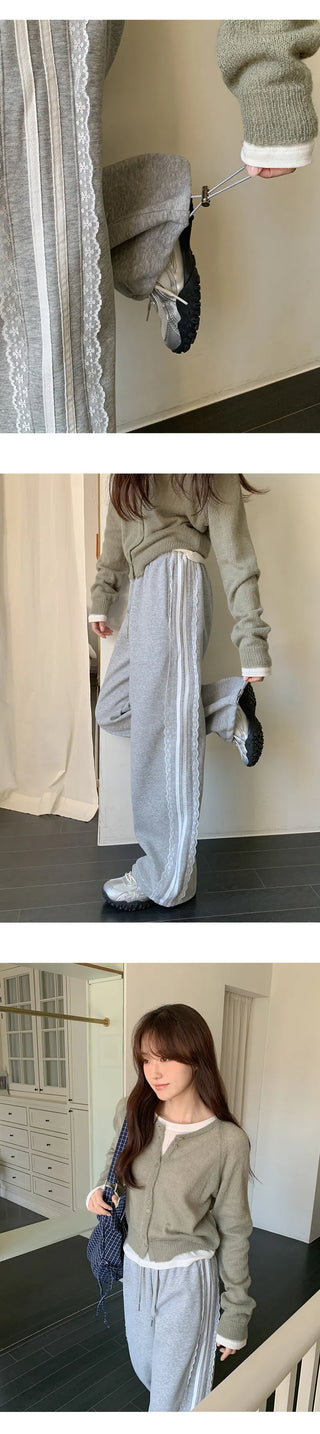 Haev Two Way Elastic Lace Track Pants