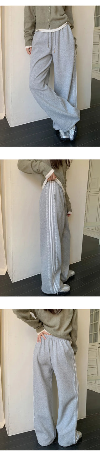 Haev Two Way Elastic Lace Track Pants