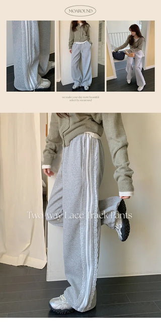 Haev Two Way Elastic Lace Track Pants