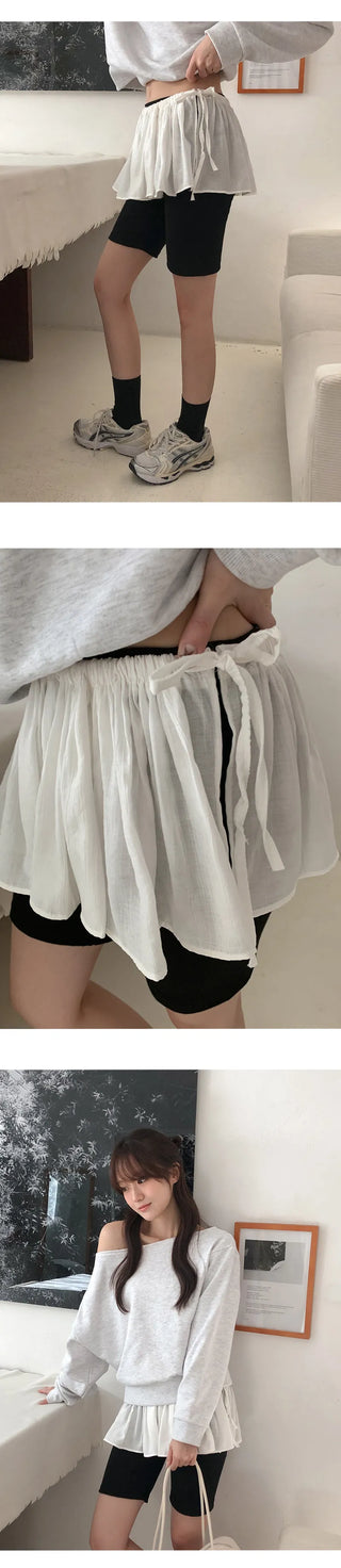 Berryve String Frill Layered Skirt