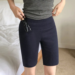 Hemit Ribbed Spandex Biker Leggings