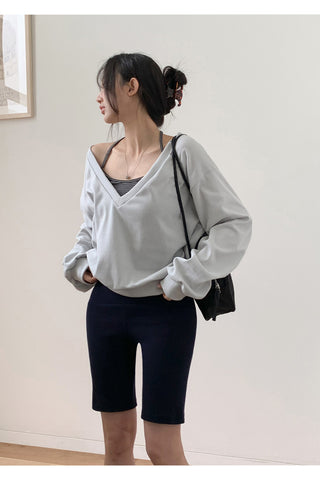 Hemit Ribbed Spandex Biker Leggings