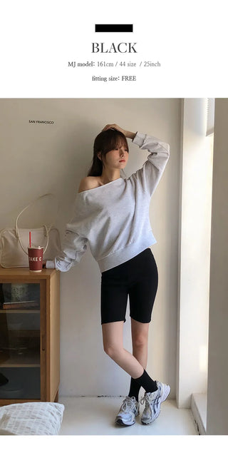 Hemit Ribbed Spandex Biker Leggings