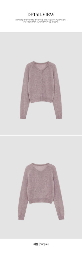 Edri Mohair Raglan Long Sleeve Cardigan