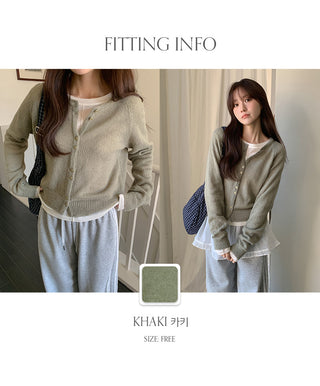 Edri Mohair Raglan Long Sleeve Cardigan