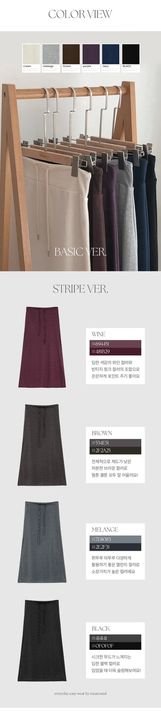 Cherha String A Line Maxi Long Skirt
