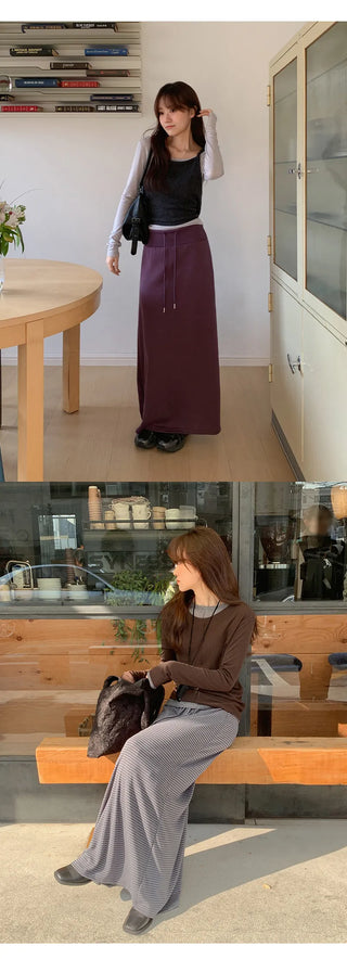 Cherha String A Line Maxi Long Skirt