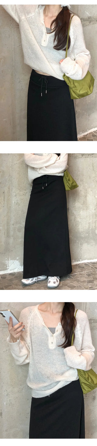 Cherha String A Line Maxi Long Skirt
