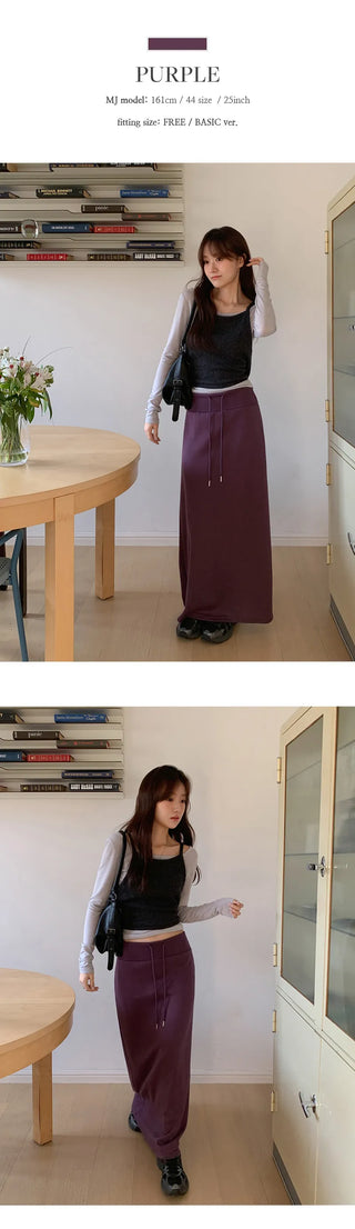 Cherha String A Line Maxi Long Skirt