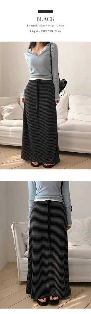 Cherha String A Line Maxi Long Skirt