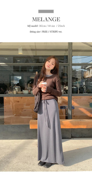 Cherha String A Line Maxi Long Skirt