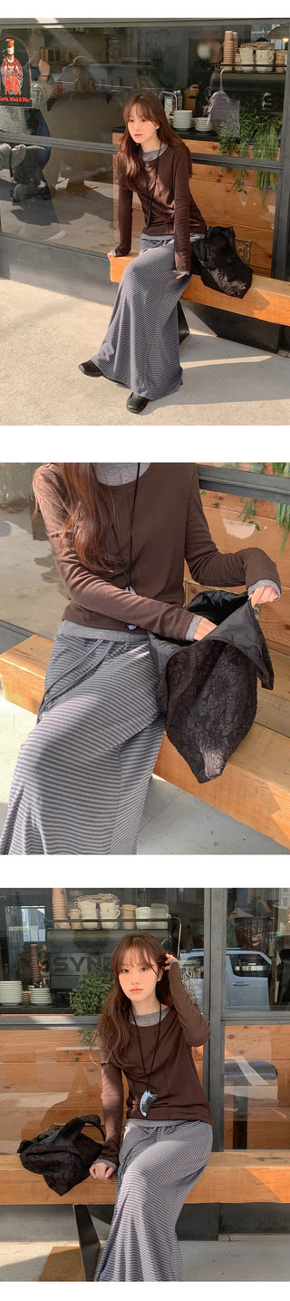 Cherha String A Line Maxi Long Skirt