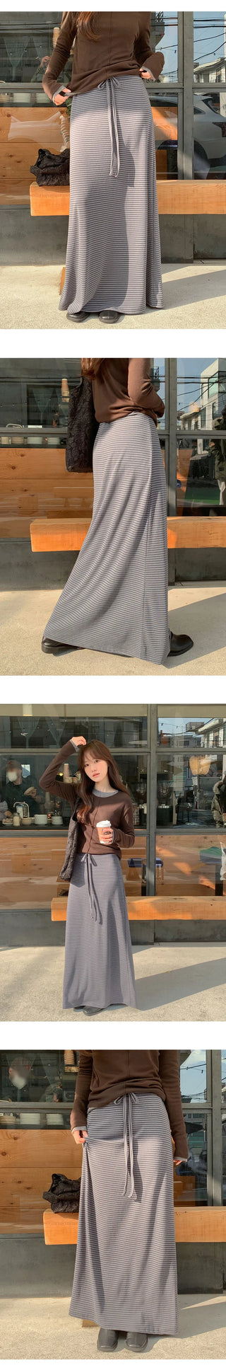 Cherha String A Line Maxi Long Skirt