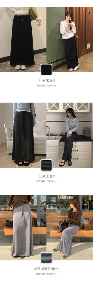 Cherha String A Line Maxi Long Skirt
