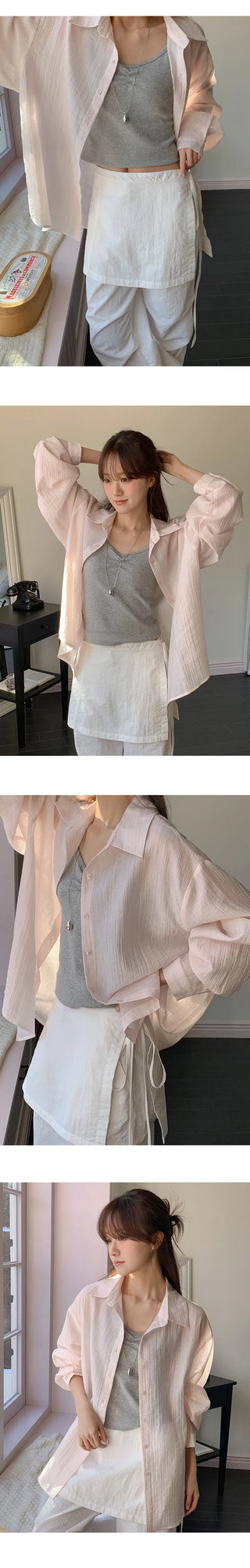 Litobin Shirred V neck Sleeveless Top