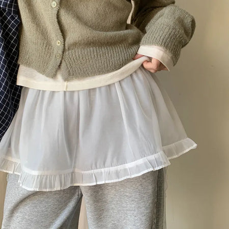 Roseanne Banded Frill Layered Mini Skirt