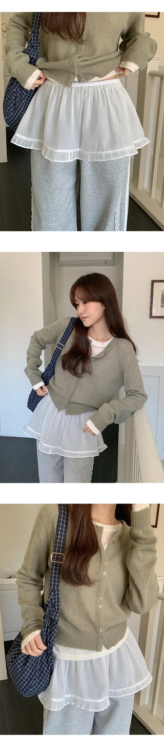 Roseanne Banded Frill Layered Mini Skirt