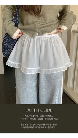 Roseanne Banded Frill Layered Mini Skirt