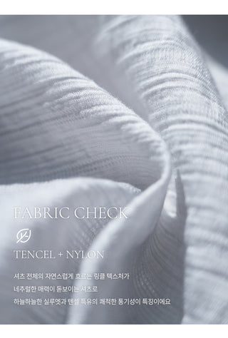 Cheki Tencel Wrinkle Loose Fit Long Sleeve Shirt