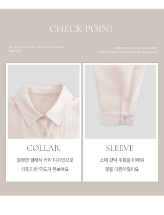 Cheki Tencel Wrinkle Loose Fit Long Sleeve Shirt