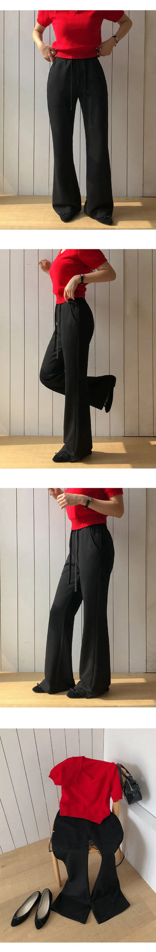 Chenia Elastic Bootcut Training Pants