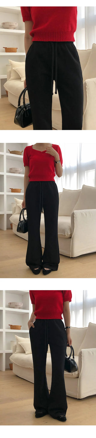 Chenia Elastic Bootcut Training Pants