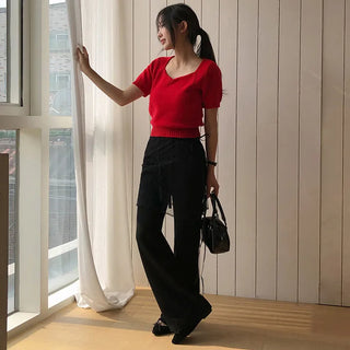 Chenia Elastic Bootcut Training Pants