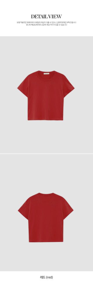 Lovet Round Crop Short Sleeve T shirt