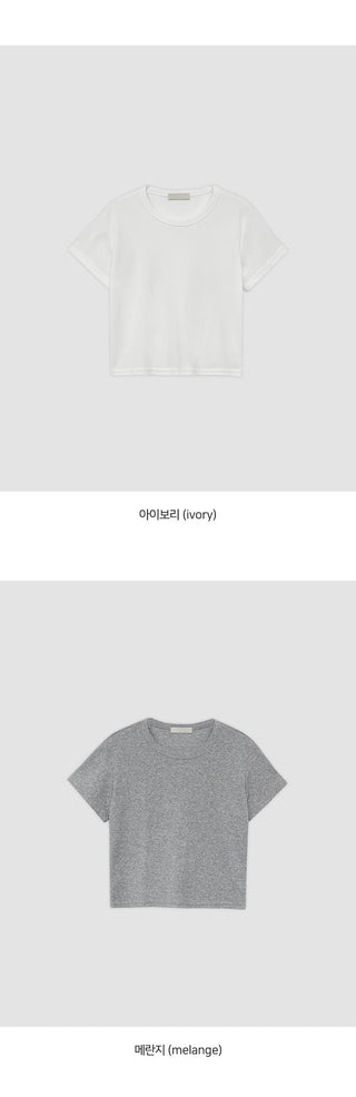Lovet Round Crop Short Sleeve T shirt