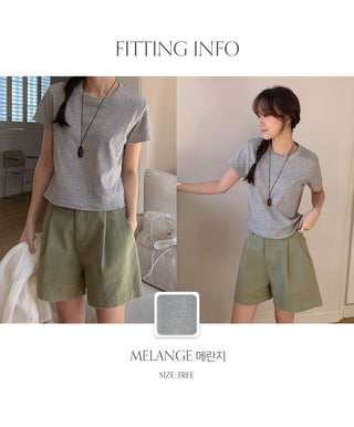Lovet Round Crop Short Sleeve T shirt