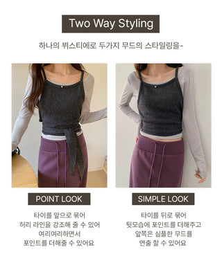 Jervi Tie Knit Bustier