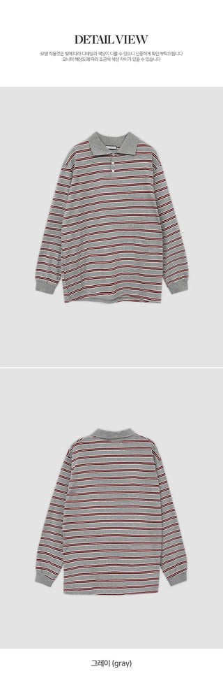 Preo Loose Fit Striped Pique T shirt