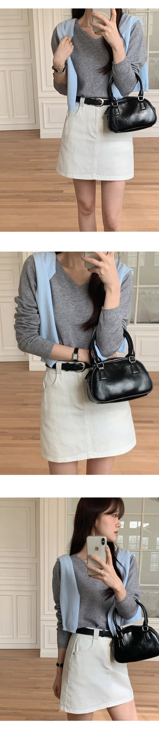 O'Hand V neck Long Sleeve Knit