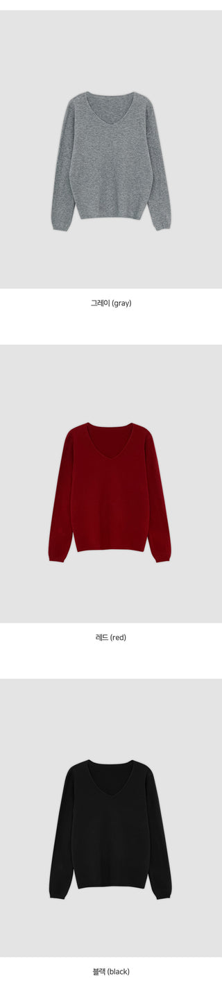 O'Hand V neck Long Sleeve Knit