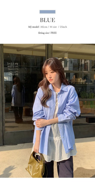 Leua Loose Fit Striped Long Sleeve Shirt