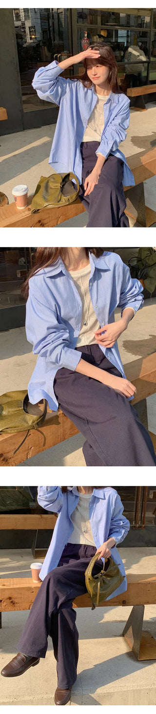 Leua Loose Fit Striped Long Sleeve Shirt