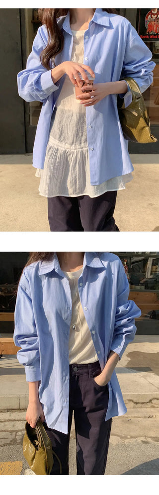 Leua Loose Fit Striped Long Sleeve Shirt