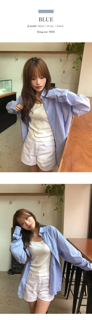 Leua Loose Fit Striped Long Sleeve Shirt