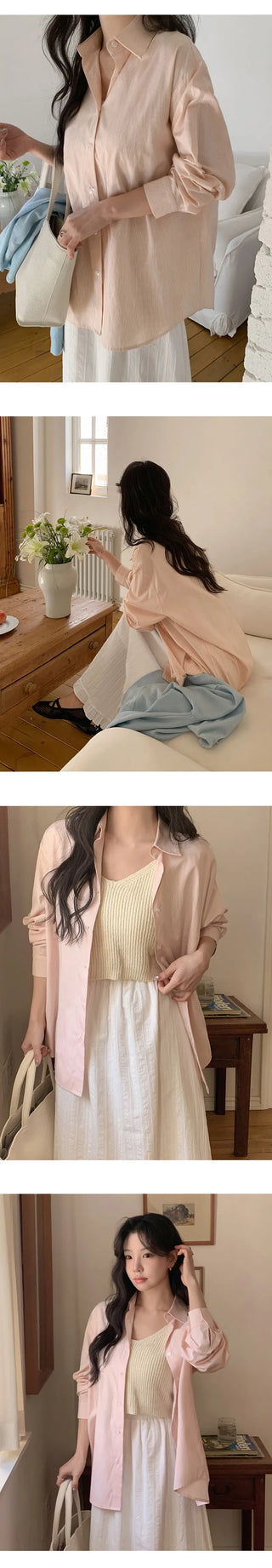 Leua Loose Fit Striped Long Sleeve Shirt