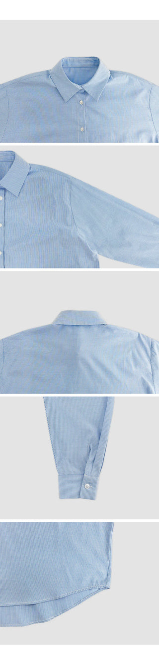 Leua Loose Fit Striped Long Sleeve Shirt