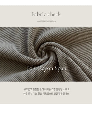Tenian Square Neck Ribbed Round Long Sleeve T shirt